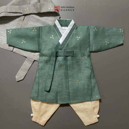 전통한복 열매단색남아한복 (금박)